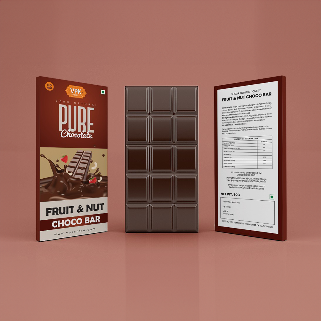 Pure Chocolate Fruit and Nut Chocobar